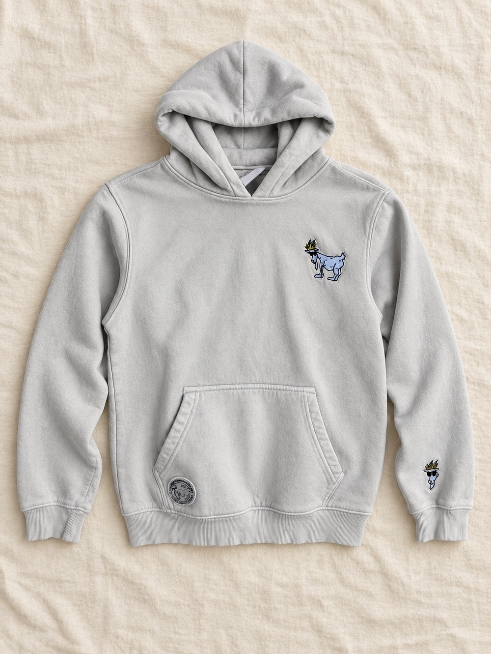 GOAT USA Hoodie Gray Cotton Blend Youth XL